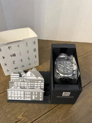 Men's Swiss Automatic Chronograph T-Race Black Rubber Strap Watch 48.8mm - Image 1 of 4