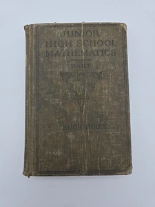 Antique Junior High School Mathematics Book Three 1923 Hardback Book - Bild 1 von 12