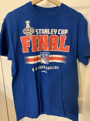 Camiseta azul Reebok para hombre talla M New York Rangers 2014 Stanley Cup Final Foto 1 de 4