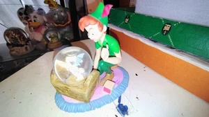 Small Disney Store Waterglobe Figurine Peter Pan and Tinkerbell 6x4.5in - Picture 1 of 3