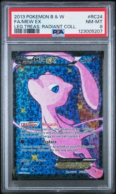 Mew EX RC24 Radiant Collection Legendary Treasure Full Art NM-MT PSA 8 - Image 1 of 2
