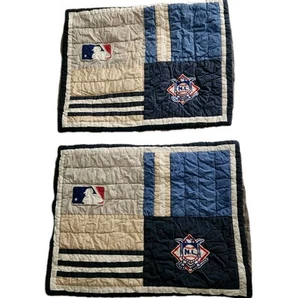 2 Pottery Barn MLB Baseball Standard Kissenbezüge gesteppt National League grau rot blau. - Bild 1 von 4