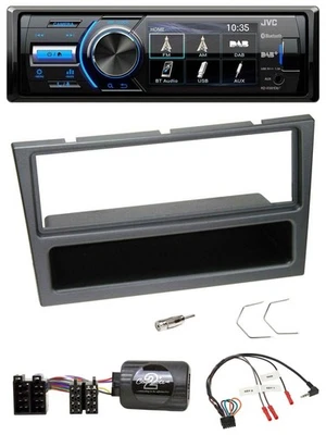 JVC Bluetooth Lenkrad USB DAB Autoradio für Opel Agila Corsa C Omega schwarz - Bild 1 von 4