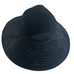 Dark Feminine- round brim hat- Laura Ashley- M/L black velvet - whimsigoth - Picture 1 of 7