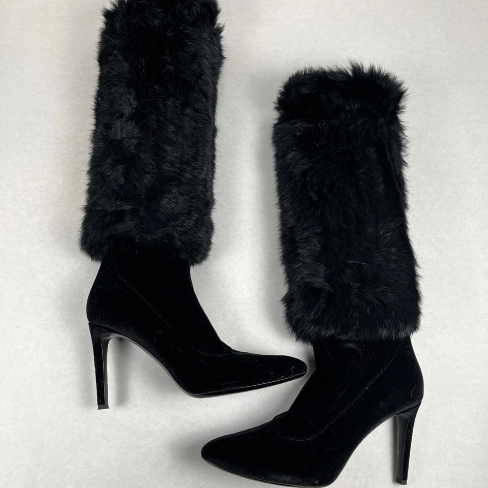 GIUSEPPE ZANOTTI Mandy Piel de Conejo Botas Stilleto Hasta la Rodilla Para Mujer 9 Foto 1 de 4