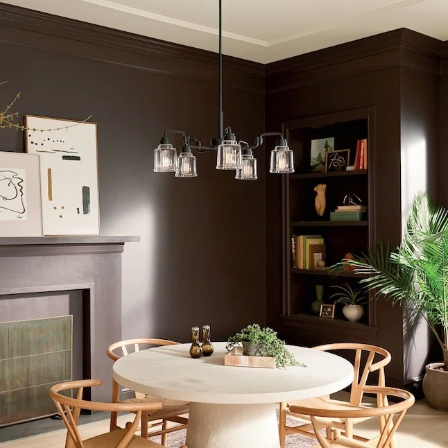 Kichler Aivian 5 Light Chandelier Black/Clear - 52398BK