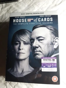 HOUSE OF CARDS Complete 1,2,3,4,5 Seasons.Dvd.Boxset.Brand New,Sealed.Reg 4,2 - Picture 1 of 7