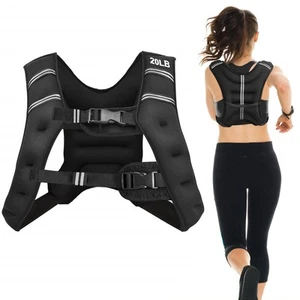 Gilet pesato allenamento Costway 20 libbre fibbia regolabile sport fitness esercizio - Foto 1 di 6