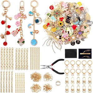 Kit 325 piezas llaveros incluye cadenas y clips metalicos para hacer accesorios - Imagen 1 de 12