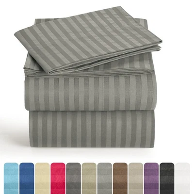 Juego de sábanas de 4 piezas bolsillo profundo serie 1800 sábanas de hotel microfibra confort Foto 1 de 4