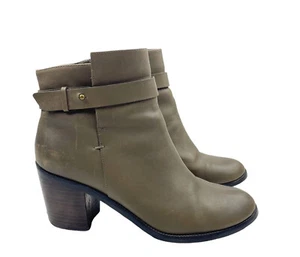 Halogen Glenna Leather Ankle Booties Block Heel Ankle Strap Womens Size 8 - Picture 1 of 11
