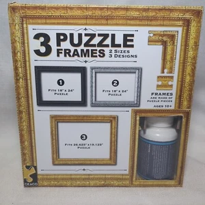 Ceaco - Puzzle Frame - 3-Pack Puzzle Frame + Glue 2 Size 3 Designs  - Picture 1 of 2