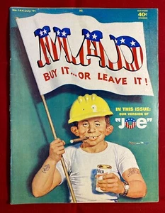 Vintage MAD Magazine Alfred E. Neuman Buy It Or Leave Cover #144 July 1971 Issue - Imagen 1 de 4