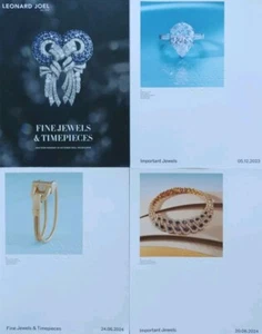Leonard Joel Fine Jewels & Timepieces, Important Jewels Auction Catalogues VGC - Picture 1 of 21