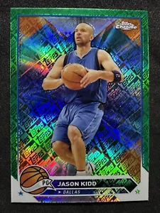 2023-24 Topps Chrome Basketball - Jason Kidd - GREEN REFRACTOR - #77 - Picture 1 of 2