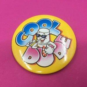 Vintage Retro Pritt Stick Cool Dude Stationery Fan Pin Badge Button 5.5cms 1980s - Picture 1 of 2