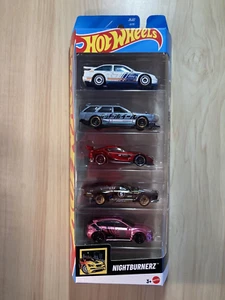 Hot wheels Nightburnerz 5 pack new 2025 pack with '87 Ford Sierra Cosworth - Picture 1 of 9