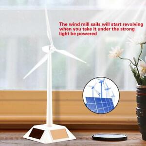 Model-Solar Powered Windmill Wind Turbine Desktop Farm Decor Science Toy New