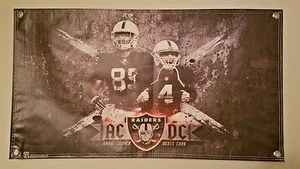 NEW Oakland Raiders ACDC Carr Cooper Vinyl Picture Banner 20"×36" NFL Man Cave - Picture 1 of 2