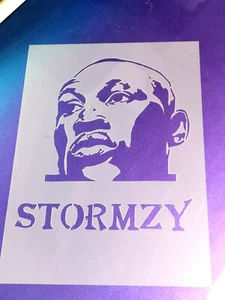 Stormzy portrait silhouette Airbrush Stencil - Picture 1 of 1
