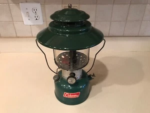 Vintage 06/67 Coleman Model 228F Big Hat Double Mantle Lantern w/Pyrex Globe - Picture 1 of 9