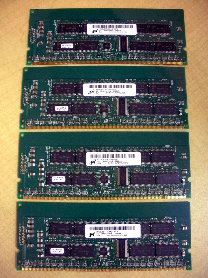 Sun X7062A 2GB (4x 512MB) Memory Kit 501-6174 for Netra 20 Blade 1000 2000 280R - Image 1 of 2