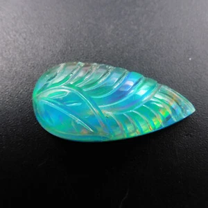 Hermosa piedra preciosa suelta corte pera certificada 23,75 quilates doblete natural ópalo de fuego - Imagen 1 de 13