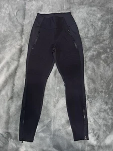 Athleta Size 0p Headlands Hybrid Moto Tight Black High Rise Athletic Pants - Picture 1 of 5