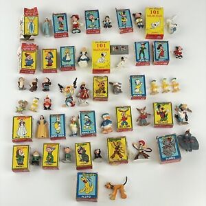 Vintage Large Job Lot Of 29 Marx Disneykins Plastic Figures Some Boxed Dumbo Etc