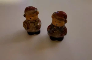 Teddy Bear Salt and Pepper Shakers Christmas - Picture 1 of 1