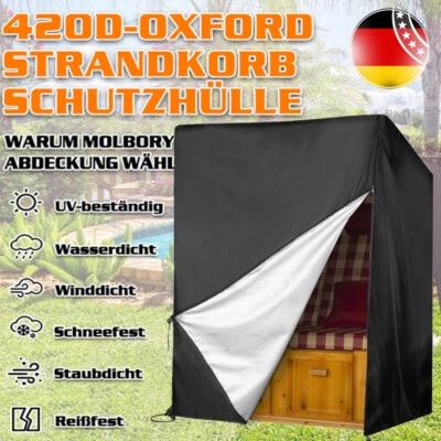 420D-Oxford Strandkorb Schutzhülle Wetterfest Strandkorbhülle Abdeckhaube Hülle - Bild 1 von 4