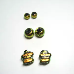 DichroicGlass Beads Black Base with Multicolor 3 Variations:Oval and Rectangular - Picture 1 of 4
