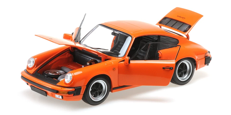 1 18 MINICHAMPS Porsche 911 Carrera Coupe 3.2 Orange 1983 100063025 Model