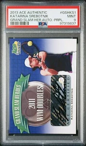 2013-14 ACE AUTHENTIC GRAND SLAM HEROES AUTOS KATARINA SREBOTNIK 1/15 PSA 9 AUTO - Picture 1 of 2