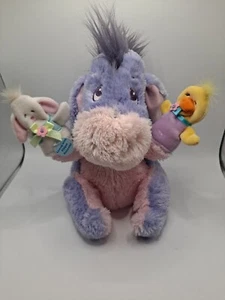 Authentic Disney Store Eeyore With Easter Bunny & Duck Finger Puppets With Tags - Picture 1 of 8