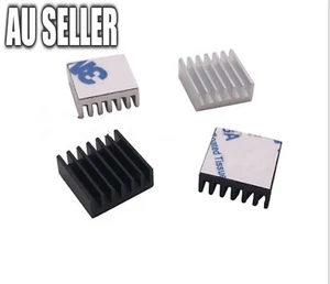 5 X silver/Black Heatsink Cooling Fin Aluminum Self Adhesive Heat Sink 14*14*6mm - Picture 1 of 4