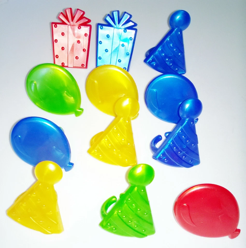 Favores de Fiesta Pastel Cupcake Decoraciones Regalos Globos Fiesta Sombreros Anillos Cantidad 12 Foto 1 de 4