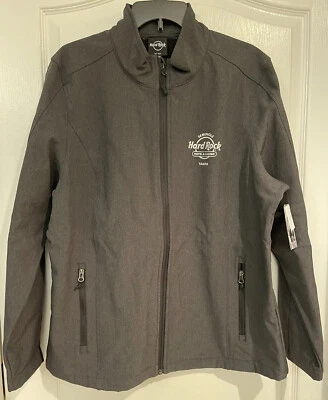 NUEVA Chaqueta Mujer Hard Rock Hotel & Casino Gris Carbón Cremallera XXL Tampa Foto 1 de 4