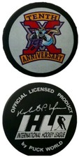 INDIANAPOLIS ICE RARE TENTH ANNIVERSARY VICEROY MFG. OFFICIAL  HOCKEY PUCK  IHL