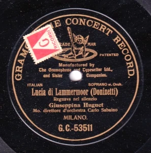 Huguet. Donizetti (Lucia - mad scene). G&T 53511/2. NM- - Bild 1 von 2