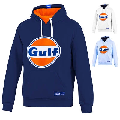 2025 Sparco Gulf Racing Hoodie Hoody Jumper Genuine Fanwear Made in Italy - Image 1 of 4