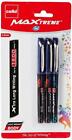 Pack Of 3 Blue Ink Bliste Cello Maxtreme Gel Pen Student School Office Work Aud