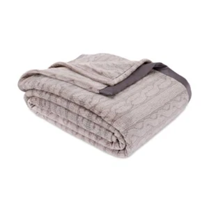 Berkshire Classic Velvety Plush King Blanket Bedding 90 in W x 108 in L Gray - Picture 1 of 6