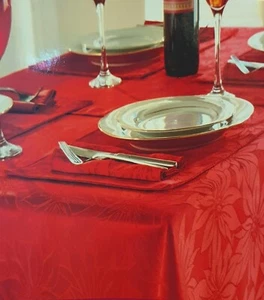 "Paquete de 4 servilletas de Navidad Poinsettia 43 cm x 43 cm (17""x 17") de lujo festivo - Imagen 1 de 2