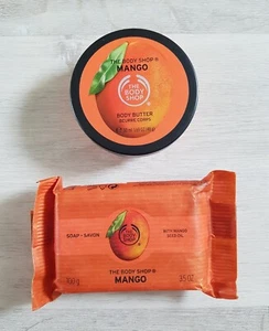 2 x THE BODY SHOP BUNDLE - MANGO BODY BUTTER - 50ML - SOAP - 100G - MOISTURISER - Picture 1 of 7