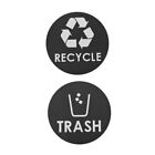 Car Trash Bin Recycle Symbol Sticker 4pcs