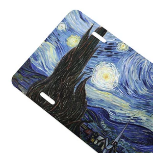Arte de reproducción de matrícula de tocador noche estrellada Van Gogh - Imagen 1 de 1