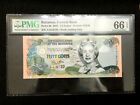 Bahamas 1/2 Dollar 2001 World Paper Money Unc Currency - Pmg Certified