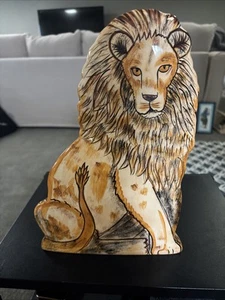 Jarrón Gato Tigre Estatua Nina Lyman Arca de Nina Colección de África Gato Safari - Imagen 1 de 11