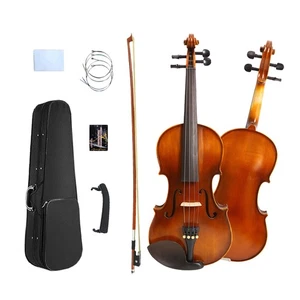 Violin 1/8 Size for Kids Acoustic Fiddle Starter Kit with Case Bow Strings Kit - Picture 1 of 12